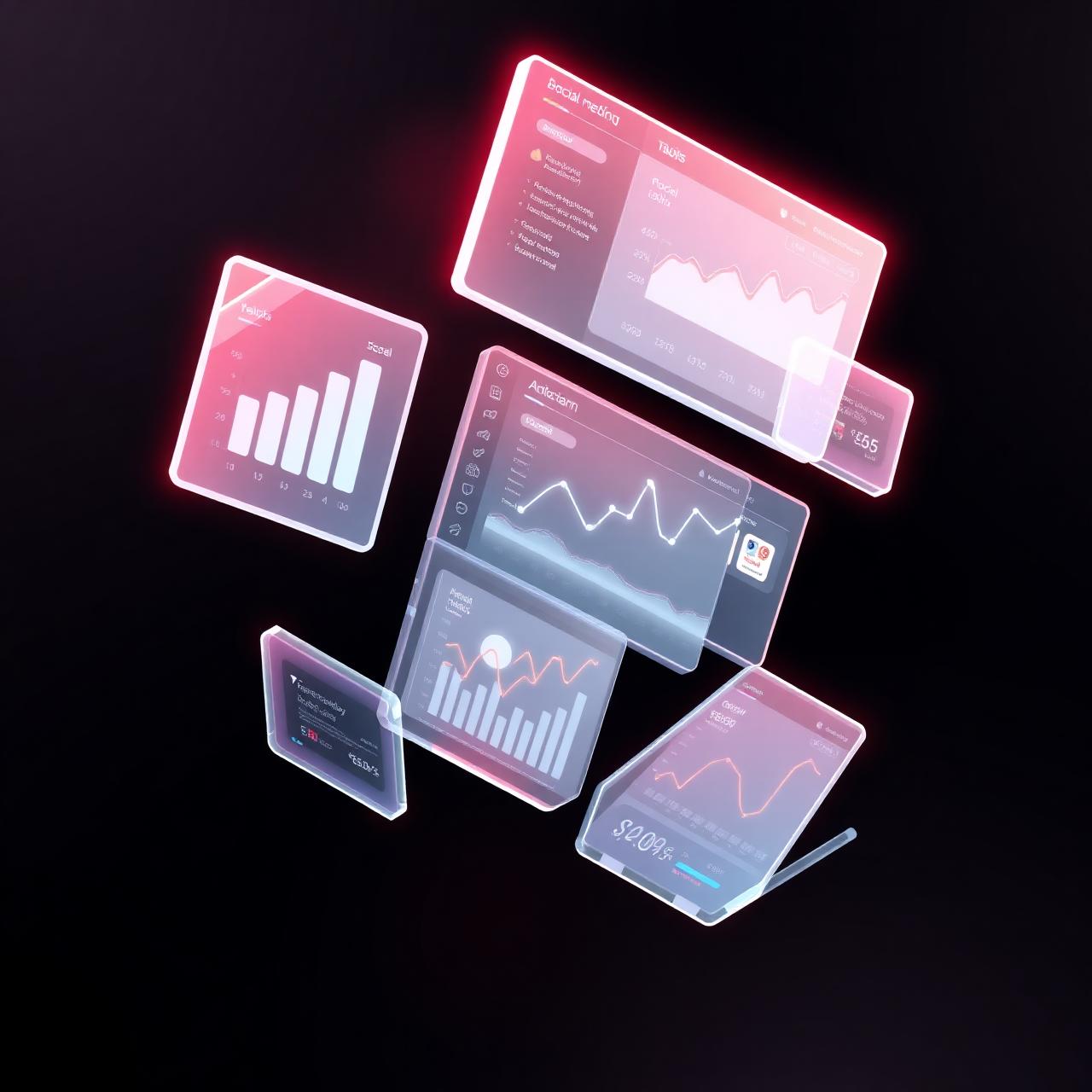 Dashboard di marketing analytics con grafici di performance